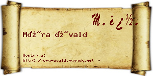 Móra Évald névjegykártya